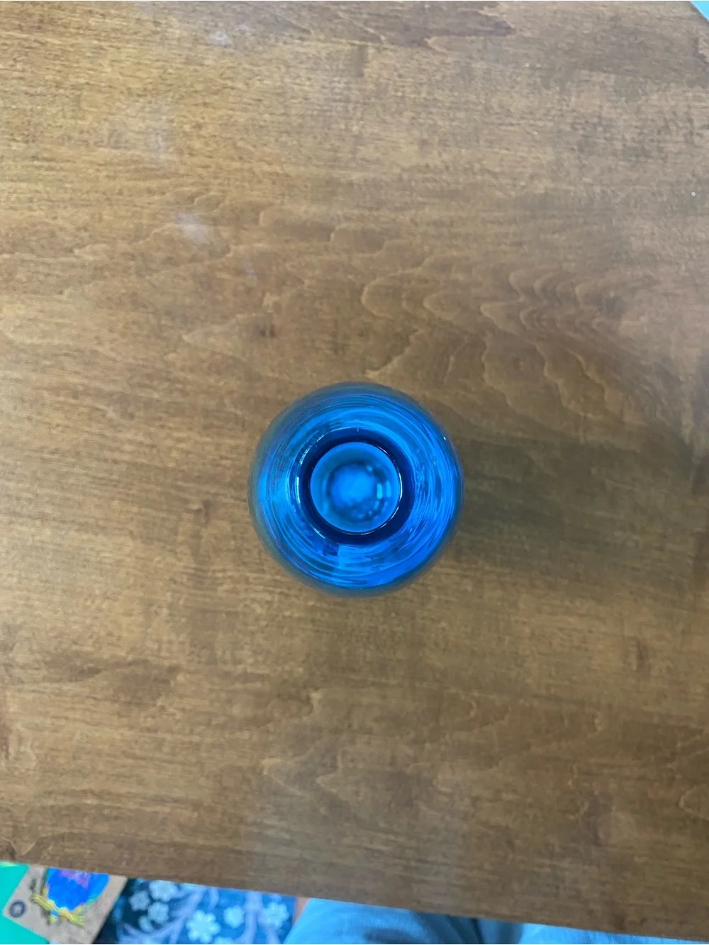 Blue Art Glass Vase